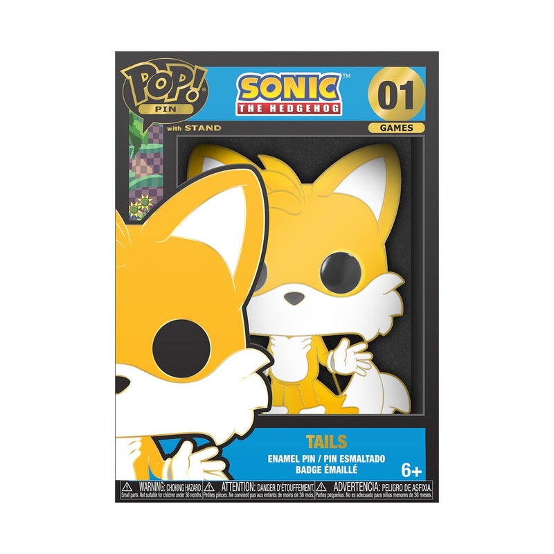 Funko Pop! Pin: Sonic The Hedgehog - Super Tails - Image 1